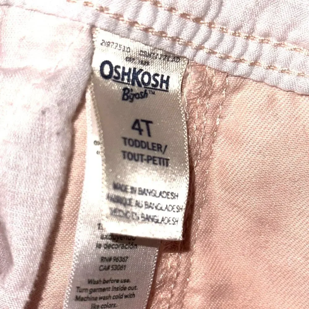 OshKosh B'gosh Girls Pink Overalls Size 4T